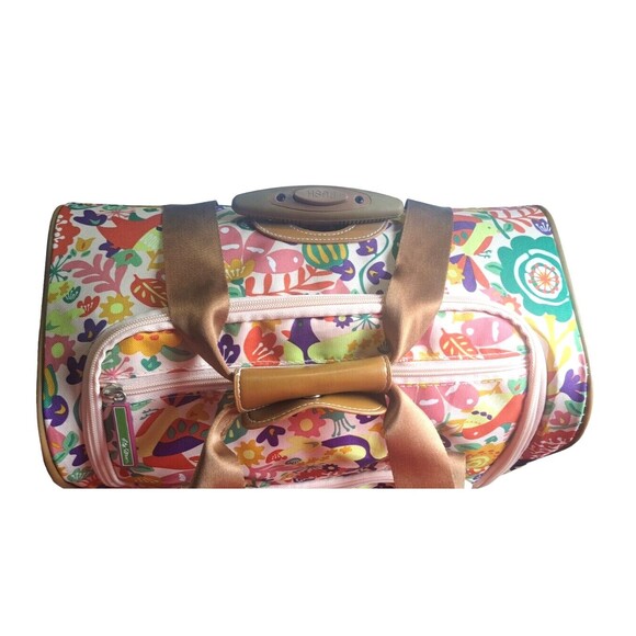 Lily Bloom Floral Wheeled Travel Suitcase Under Seat Carry on Overhead - Picture 10 of 15